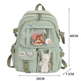 Xajzpa BACK TO SCHOOL Japanese Girls Aesthetic Backpack Cute School Bags For Student Teens Girls Pockets Kawaii Women Laptop Backpack Harajuku Mochila