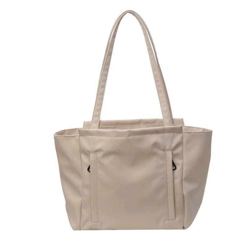 Xajzpa Waterproof Nylon Tote Bag with Large Capacity for Work Commuting Women's Shoulder Bag Student's Handheld Tote Bag for Class