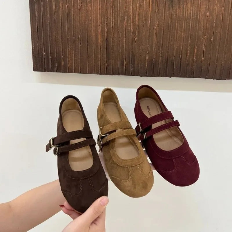 Xajzpa Flat Shoes for Women Fashionable Casual Fashionable Comfortable Zapatillas De Mujer Ballerina Soft Moccasin Mary Janes Shoes