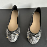 Xajzpa Spring Autumn New Round Head Bow Flat Bottom Ballet Single Shallow Mouth Women's Shoes Size 35-42