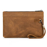 Xajzpa   Genuine Leather Men's Clutch Wallet Male Zipper Business Daily Hand Bag Large Capacity Purse For Man Phone Pouth Belt Bag