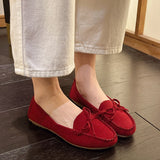Xajzpa Woman Trend Fashion Casual Lofers Women's Flat Shoes Ladies Elegant Butterfly-Knot Comfortable Women Soft Classic Office Shoes