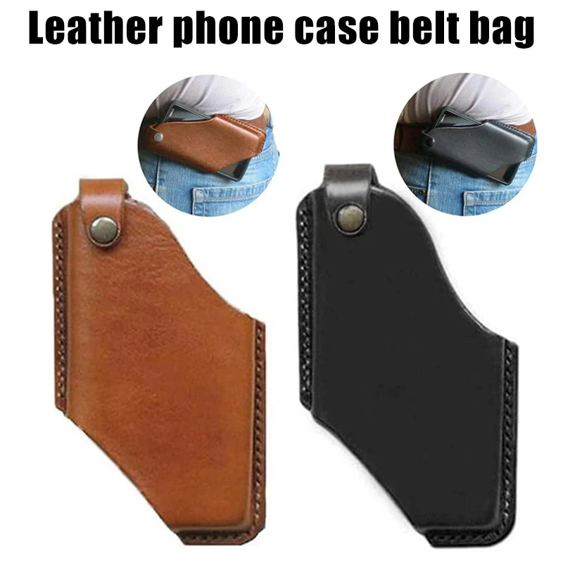 Xajzpa Soft PU Leather Phone Case for Men Pouch Belt Waist Bag for iPhone Huawei Xiaomi Loop Holster Case Wallet Purse Phone Holder