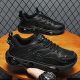 Xajzpa Black Fashion Leisure Sneakers for Men in Spring and AutumnTeenagers Mesh Breathable Anti-skid Climax Enhancing Daddy Shoes