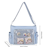 Xajzpa Preppy Style Candy Colour Cute Shoulder Bag Anime Expo Transparent Badge Display Messenger Bag Women Doll Itabag Crossbody Bag