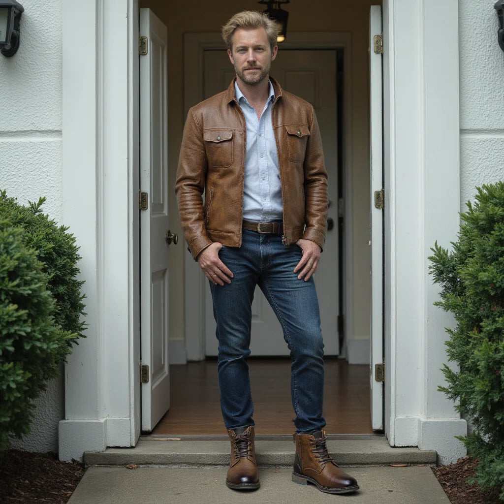 Xajzpa Size 8-13 Retro Men Boots 2025 Fashion Comfortable Spring Leather Boots