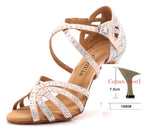 Xajzpa Jazz shoes Latin dance shoes female Latin Salsa girl casual shoes silver bronze skin