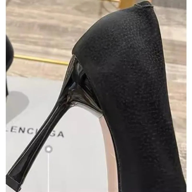 Xajzpa New High Heels Women Shoes Wedding Stilettos Luxury Sandals Spring Autumn New Crystal Pointed Toe Dress Party Pumps Women Shoes