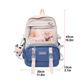 Xajzpa BACK TO SCHOOL Japanese Girls Aesthetic Backpack Cute School Bags For Student Teens Girls Pockets Kawaii Women Laptop Backpack Harajuku Mochila