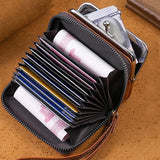 Xajzpa Women's Wallet Fashionableand Minimalist Wrist Strap Short Zero Wallet RetroVersatile LargeCapacity Multi Card Pocket Money Clip