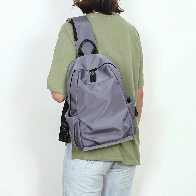 Xajzpa Men's Chest Bag Large Canvas Fashion Male Crossbody Bags Oxford Cloth Designer Man Student Shoulder Sling Casual Sports Phone