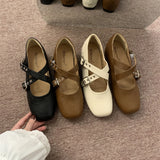 Xajzpa Square Toe Shallow Mouth Grandma Shoes Clogs Platform Increas Height Women's Moccasins Female Footwear Summer Creepers Retro New