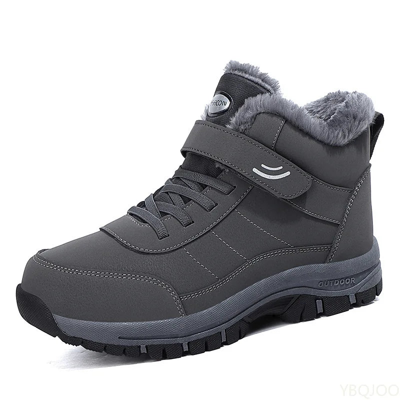 Xajzpa New men's autumn winter thick cotton shoes sporty anti slip wear-resistant simple comfortable multifunctional warm snow boots