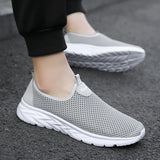 Xajzpa Men's Summer New Anti Slip and Wear-resistant Sports Shoes Breathable Mesh Shoes Fitness Running Anti Slip Thick Soled Shoes