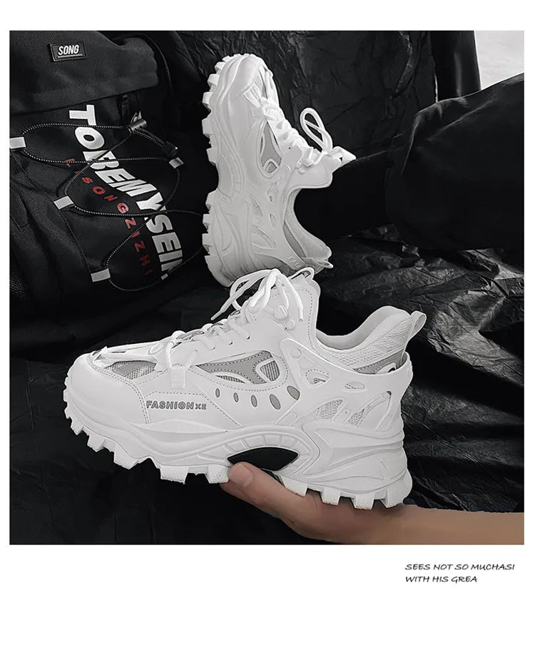 Xajzpa Men's Vulcanized Shoes Luxury Sneakers Harajuku Chunky Sneakers Autumn Running Footwear Male High Fashion Zapatos Hombre
