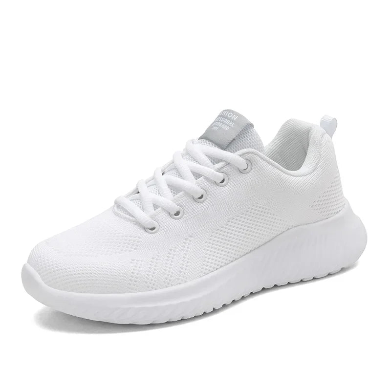 Xajzpa Men's Anti Slip Sports Shoes Low Top Flat Bottom Casual Running Shoes Streetwear Style Hiking White Mesh Sports Shoes for Women