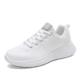 Xajzpa Men's Anti Slip Sports Shoes Low Top Flat Bottom Casual Running Shoes Streetwear Style Hiking White Mesh Sports Shoes for Women