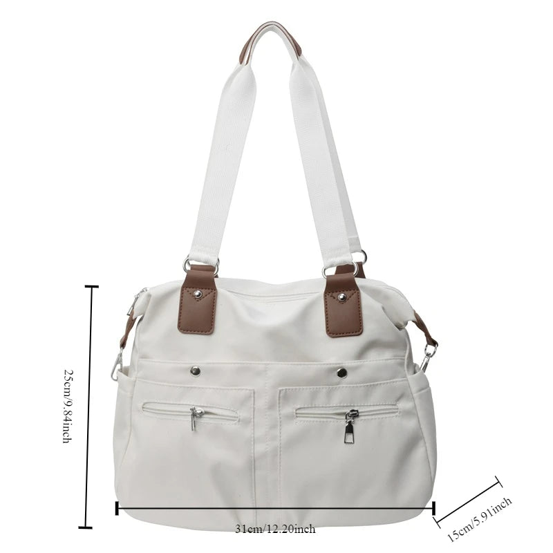 Xajzpa Multi functional Fashion Handbag Minimalist Texture Casual One Shoulder Travel Bag Sports Fitness Storage Crossbody Bag