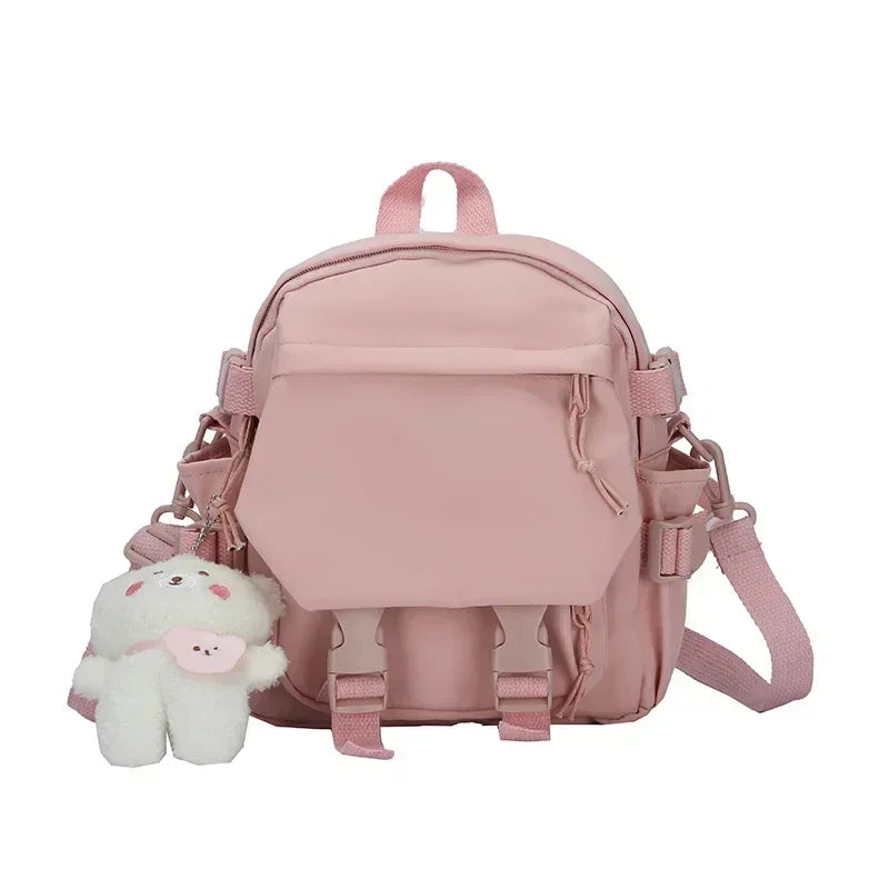 FXajzpa ashion Kawaii Mini Backpack Women Shoulder Bag for Teenage Girls Multi-Function Small Bagpack Ladies Travle School Backpacks