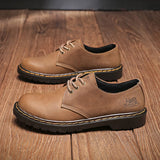 Xajzpa Leisure lace up genuine leather top quality outdoor shoes, fashionable, elegant, luxurious, classic natural leather men's shoes