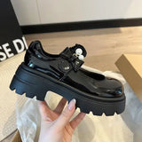 Xajzpa Shoes On Heels Female Footwear Shallow Mouth Clogs Platform Round Toe All-Match Casual Sneaker Fashion Women's Oxfords Dres