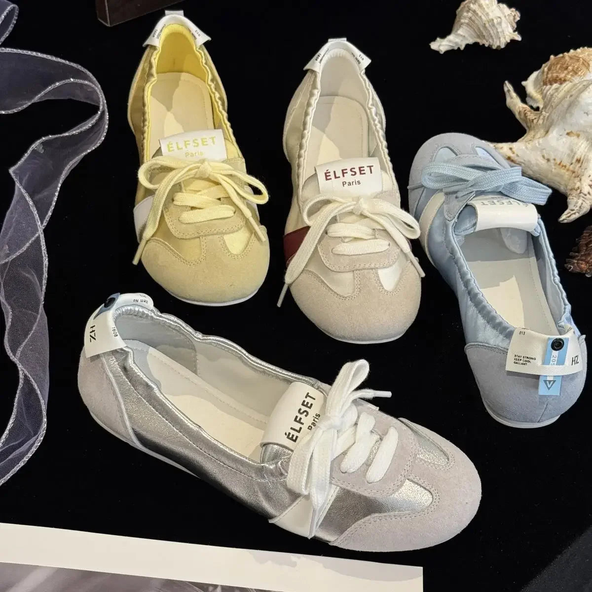 Xajzpa 2025 Women Shoes Sneakers Casual Flats Canvas Shoes Lace Up Summer Trend Dress Zapatos Mujer Breathable Shallow New Ladies Shoes