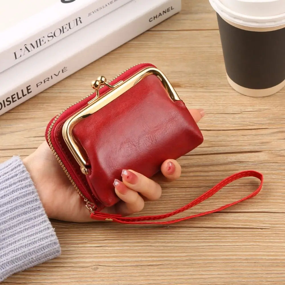 Xajzpa  Women Short Wallets Female Short Hasp Coin Purses Ladies Portable PU Leather Money Bag Large Capacity Card Holders Clutch