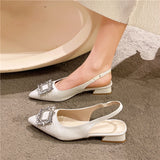 Xajzpa Women Sandals Summer Pointed Toe High Heels Ladies Fashion Banquet Dress Wedding Party Pumps  Designer Women Shoes