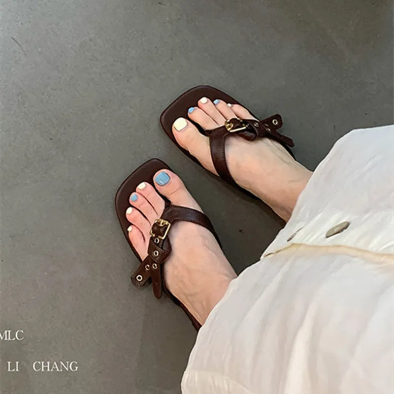 Xajzpa Summer Fashion Women Slipper Flat Heel Slip On Ladies Outdoor Sandals Beach Shoes Casual Slides Flip Flop Mujer
