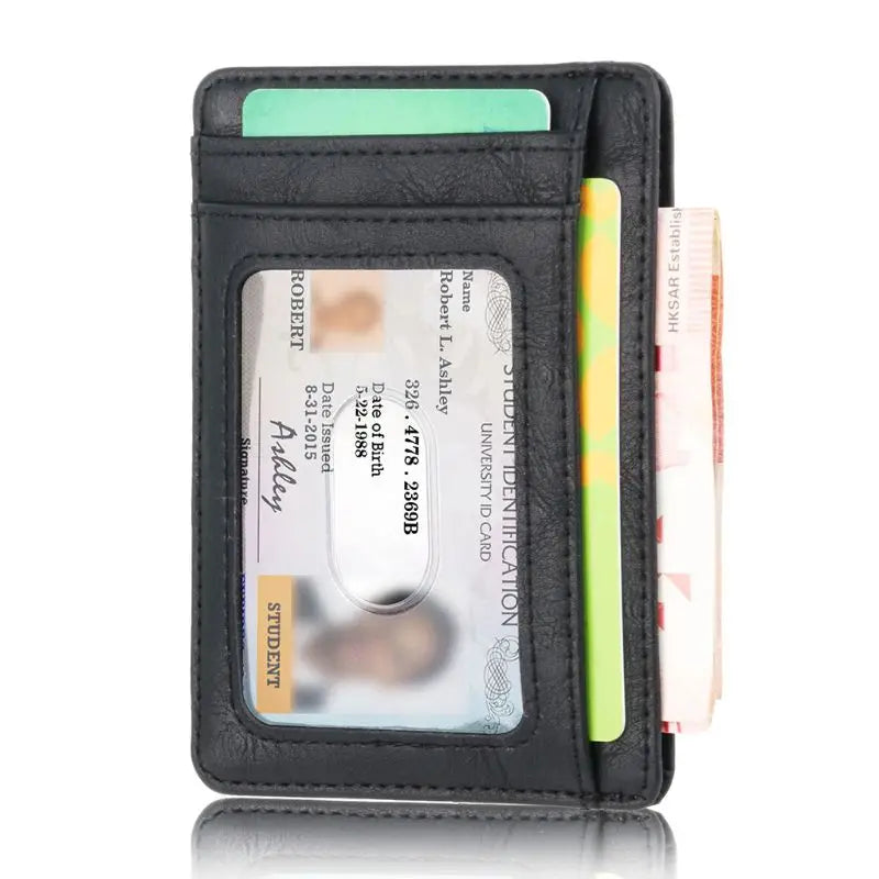 Xajzpa RFID Blocking Wallet Business Card Cover for Case Super Thin Men Leather Credit Card Holder