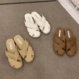 Xajzpa Shoes Slippers Flat Summer Clogs Woman Luxury Slides Beach Rubber Designer Soft Silver Casual Leisure Women's Shoes Silver Rubbe