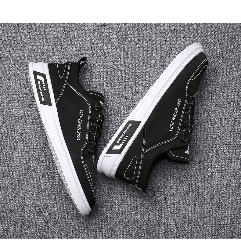 Xajzpa Mens Leather Shoes Fashion Sneakers for Driving Walking Office, Comfortable Men Slip on Skate Flats Non Slip Youth Shoe 2025