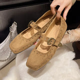 Xajzpa New Style Fashion Women's Elegant Retro Mary Jane Women's Casual Flat Shoes Soft Comfortable Ballet Shoes Women Zapatos Mujer