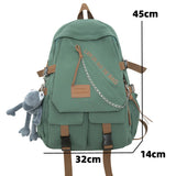 Xajzpa BACK TO SCHOOL Large Fashion Men Backpack Waterproof Nylon Rucksack for Teenager Schoolbag Kawaii Women Bag Cool Lovers Travel Shoulder Mochila