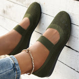 Xajzpa Women Flats Shoes Slip on Foldable Loafers for Women Square Toe Single Shoes Hollow Out Fashion Mom Casual Shoes for Ladies