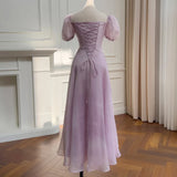 Xajzpa Fashion Solid Color Dress Women's Slash Neck Short Sleeve Waist Retraction Dresses 2025 Summer New Tide