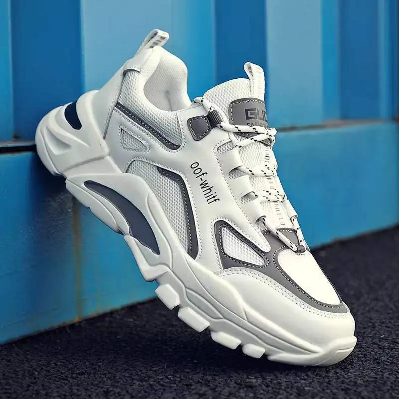 Xajzpa Men's Sports Shoes Casual Running Shoes Breathable Mesh Shoes Walking Basketball Sneakers Thick Soled Height increasing Shoes