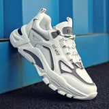 Xajzpa Men's Sports Shoes Casual Running Shoes Breathable Mesh Shoes Walking Basketball Sneakers Thick Soled Height increasing Shoes