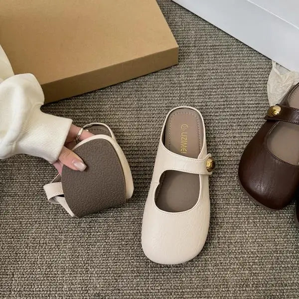 Xajzpa Shoes Woman's Slippers Cover Toe Slides 2025 Soft Mary Janes  Shoes Women Female Slippers Slides Cover Toe Soft 2025 Mary