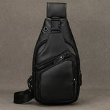 Xajzpa   Men's Chest Bag Genuine Leather Shoulder Messenger Bag Male Sling Bags Travel Day Pack Tablet Design Crossbody Summer Bag