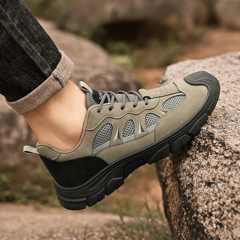 Xajzpa Men's Thick Soled Sports Shoes New Vulcanized Hiking Summer Breathable Leisure Hiking Shoes Hot Selling Mesh Hiking Shoes