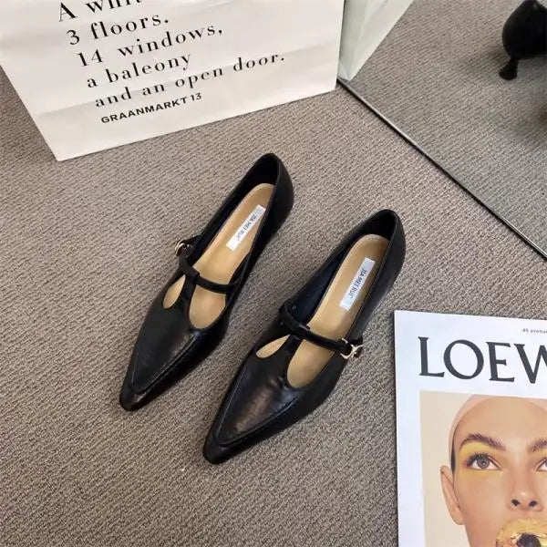 Xajzpa Summer Shoes Ladies Shallow Mouth Pointed Toe Autumn Soft 2025 Grandma New Fall Comfortable High Pumps Thin Heels Women Shoes Au