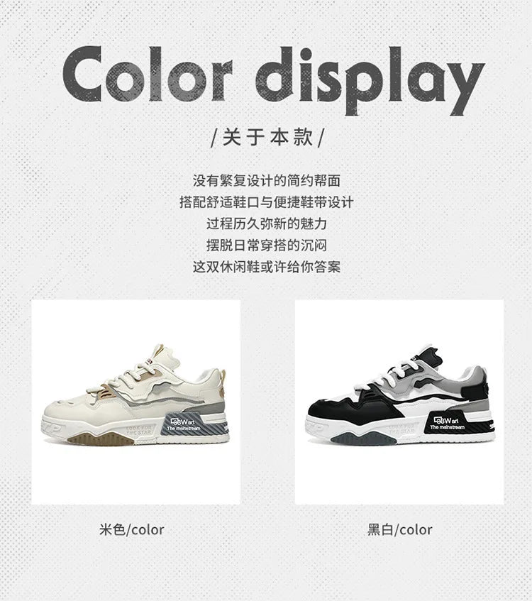 Xajzpa Mens Sneakers Spring Autumn Brand Vulcanized Shoes 2024 Fashion Thick Sole Shoes for Men Male Sport Shoes Tenis Masculino