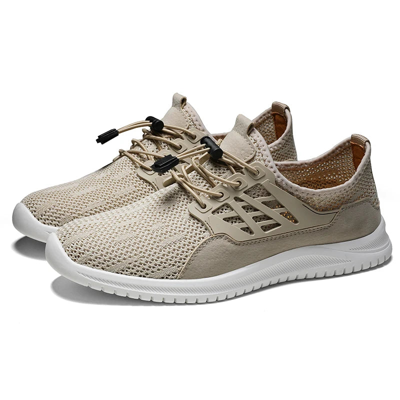 Xajzpa Men's Mesh Shoes Summer Mesh Shoes Casual Korean Version Sneakers Men's Summer New Fashion Lightweight Breathable Soft Sole