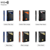 Xajzpa RFID Anti-theft Brush Men's Wallet Portable Double Fold Cross Front Pocket Card Holder Multifunctional 12card Slot Short Zero Wallet