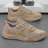 Xajzpa Men's Casual Autumn Vulcanized Shoes Outdoor Walking Sports Shoes Soft Sole Comfortable Breathable Mesh Trendy Running Shoes