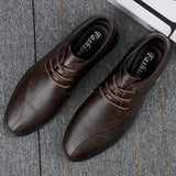 Xajzpa Genuine Leather Men's Formal Shoes Luxury Cowhide Business Leisure Social Men's Wedding Shoes Zapatos Hombre