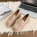 Xajzpa Retro Soft Bottom British JK Style Women's 2025 Spring New Slip on Casual Loafers Round Toe Flat Heel PVC Fashion Shoes
