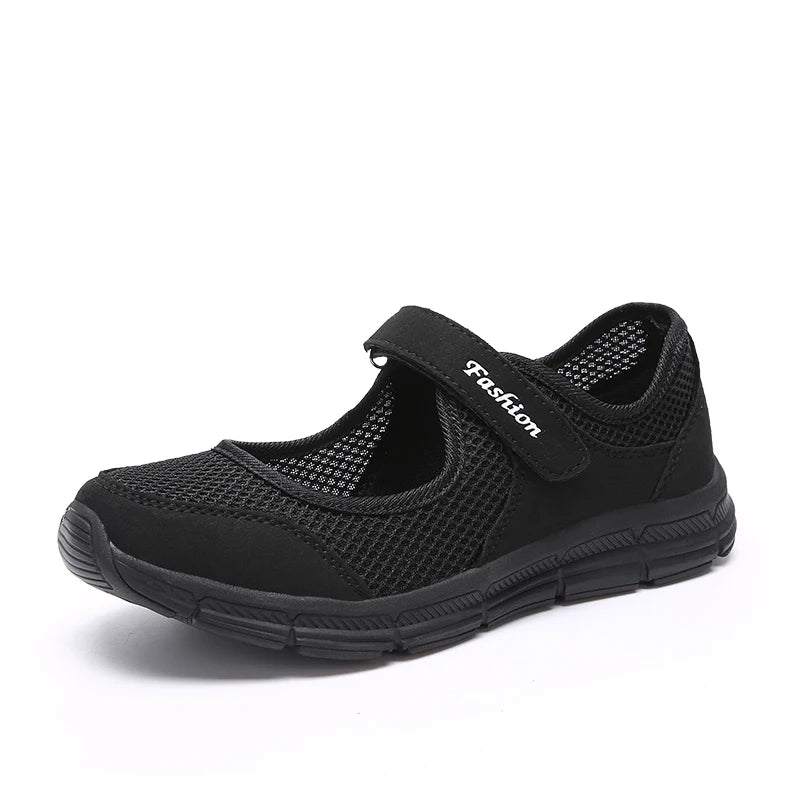 Xajzpa Classic Summer Women Casual Shoes Soft Portable Sneakers Walking Shoes Flat Soles for Women Breathable Slip on White Shoes