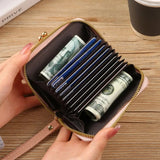 Xajzpa  Women Short Wallets Female Short Hasp Coin Purses Ladies Portable PU Leather Money Bag Large Capacity Card Holders Clutch